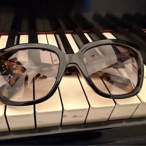 Prada Black/Tortoise shell Sunglasses with gradient brown lenses